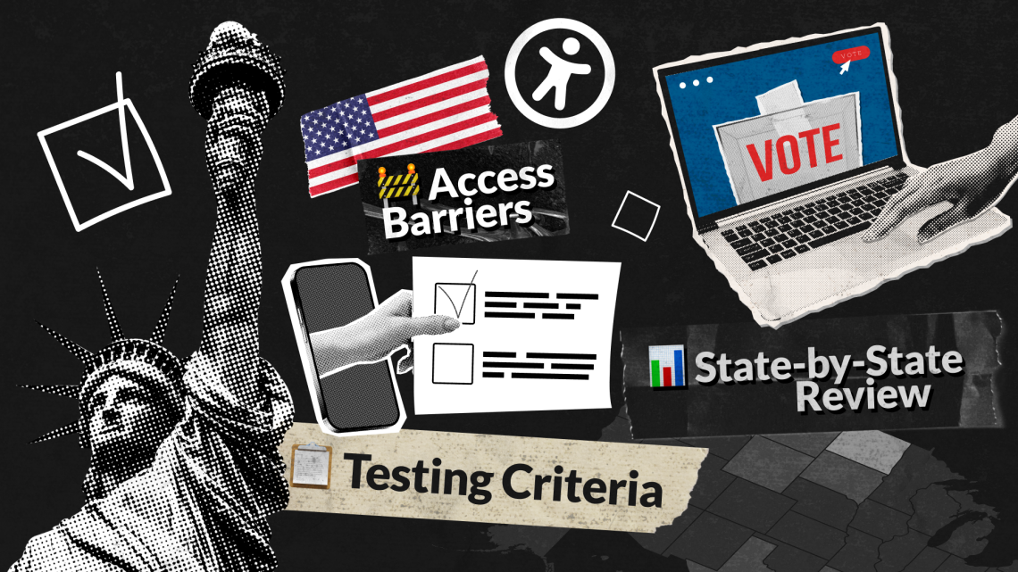 De stand van webtoegankelijkheid voor Amerikaanse kiezers met een handicap: barrières voor online kiezersregistratie in 2024 De stand van webtoegankelijkheid voor Amerikaanse kiezers met een handicap: barrières voor online kiezersregistratie in 2024