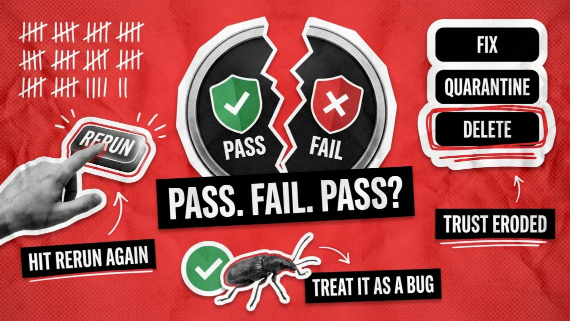 Instabiele tests: waarom ze gebeuren en hoe u ze daadwerkelijk kunt oplossen Instabiele tests: waarom ze gebeuren en hoe u ze daadwerkelijk kunt oplossen